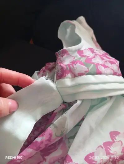 Vestido infantil floral más mangas - miniatura 3