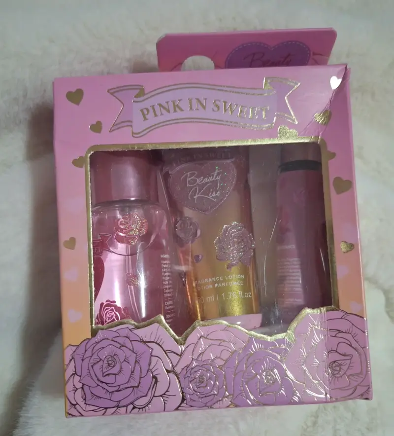 Set de perfume, splash y crema de manos