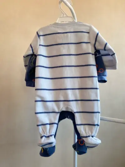 Pijama bebé azul con bicis - miniatura 6