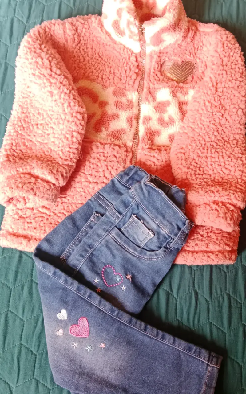 Conjunto infantil rosado y azul