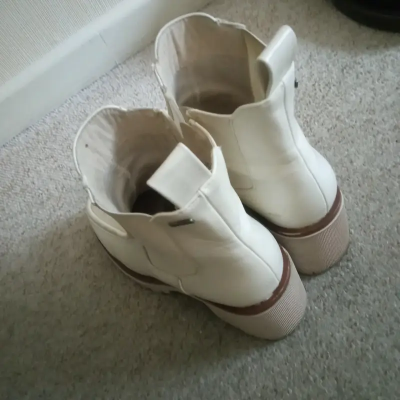 Botines blancos de cuero - 2