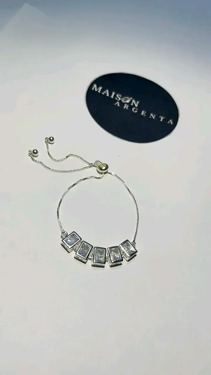 Pulsera de plata con cristales - 3