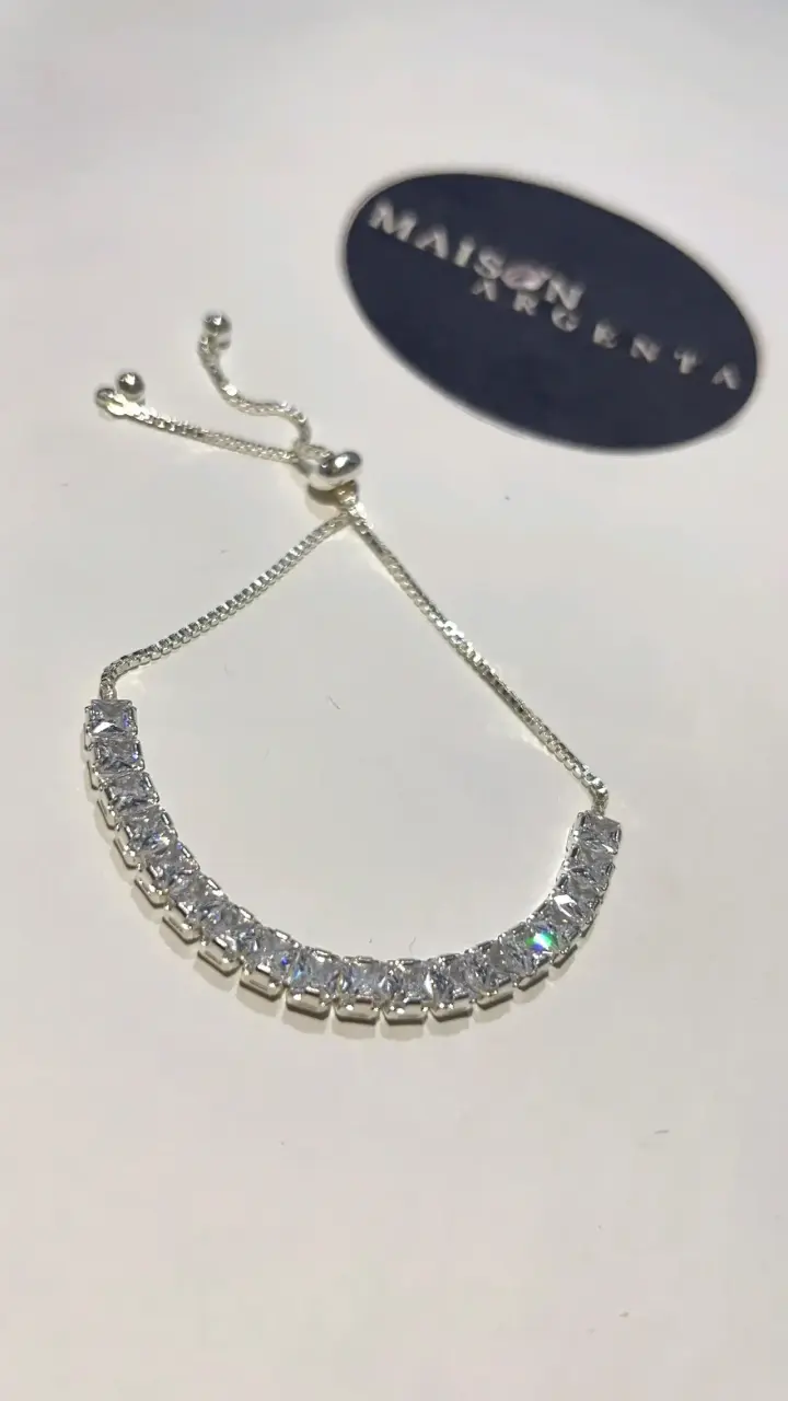 Pulsera de plata con cristales - 4