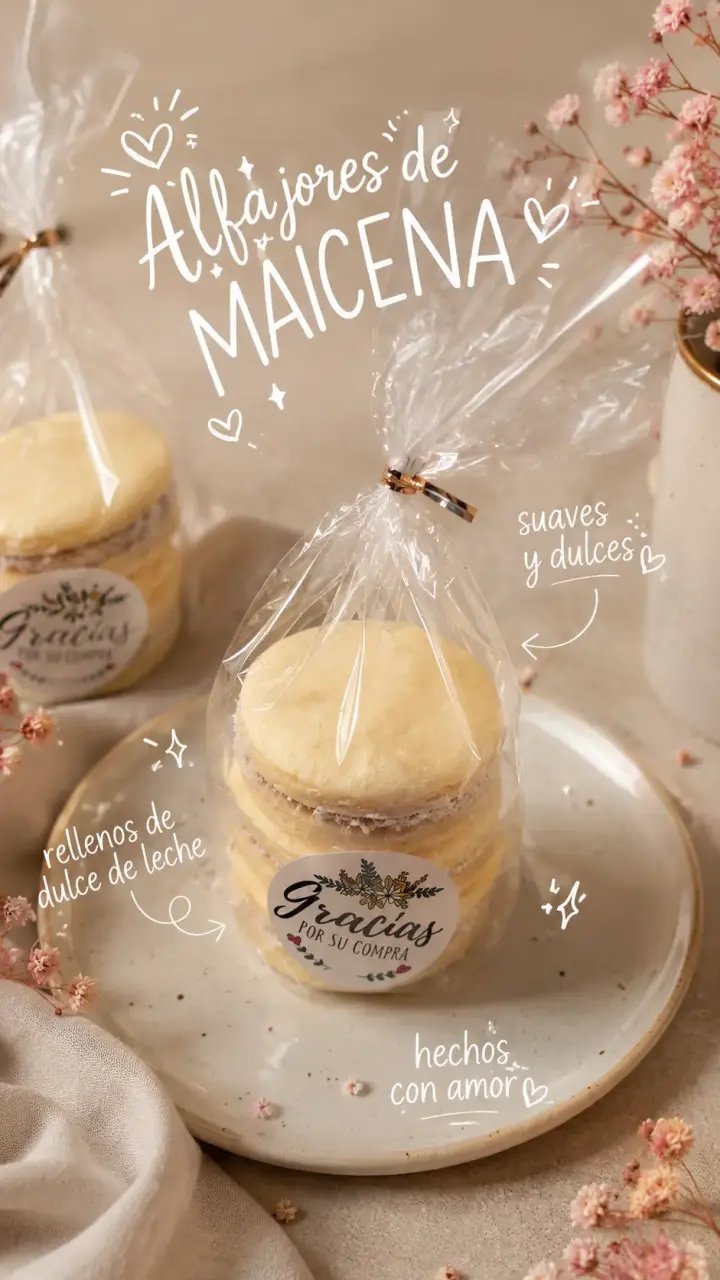 Alfajores de maicena rellenos