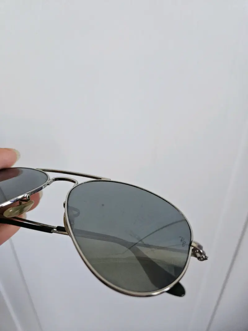 Lentes RayBan de aviador plateadas - 2
