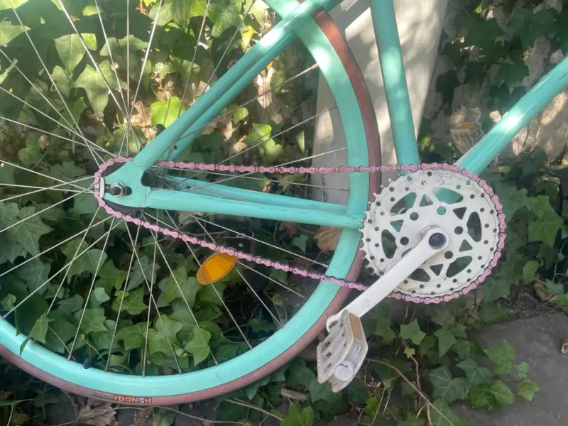 Bicicleta pistera single speed turquesa - 2