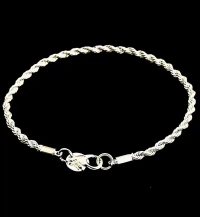 Pulsera de plata ley 925 trenzada - miniatura 1