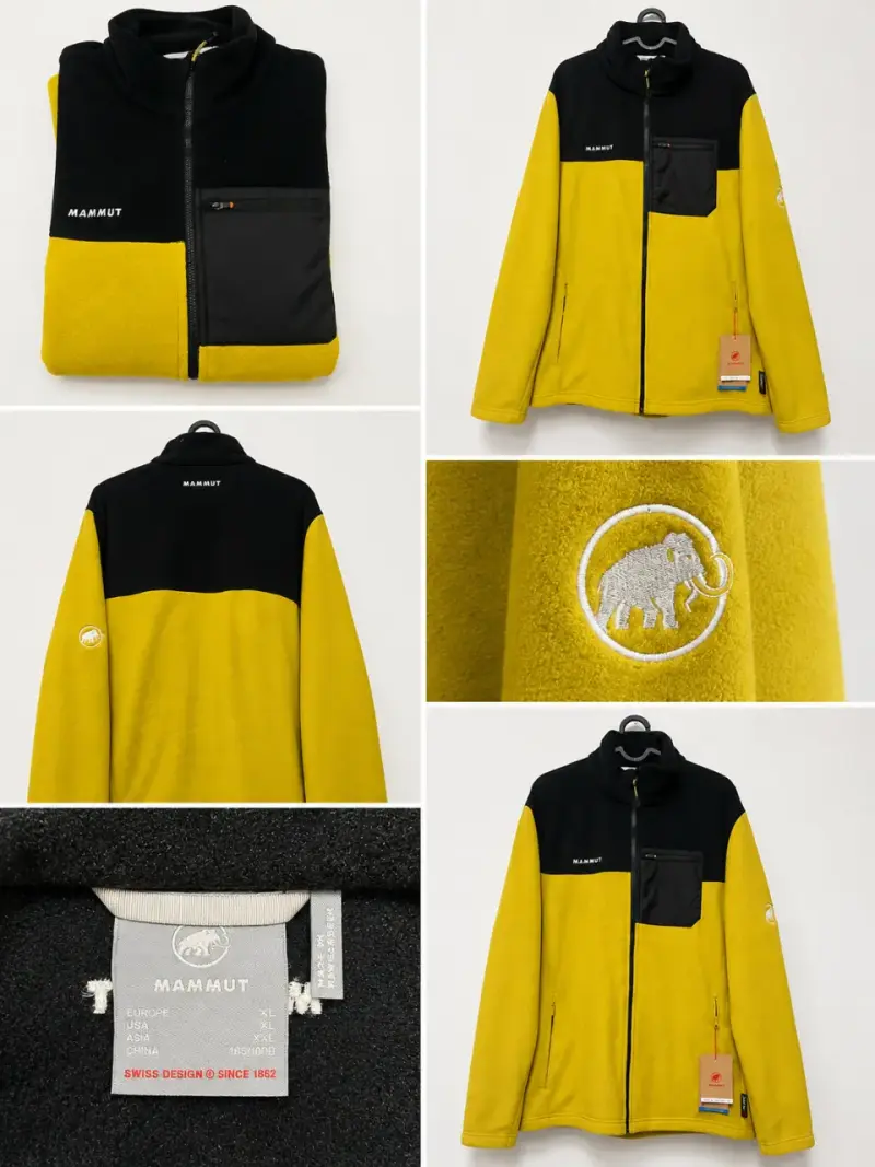 Chaqueta polar Mammut amarilla y negra