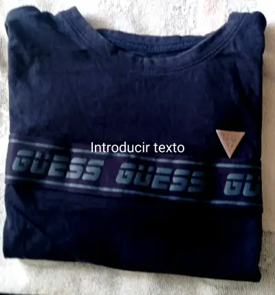 Polera GUESS azul talla M - miniatura 1