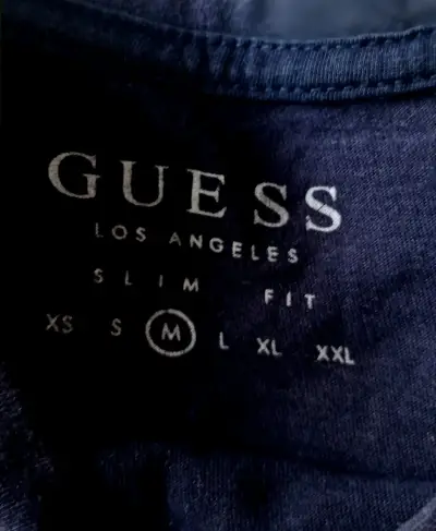 Polera GUESS azul talla M - miniatura 3