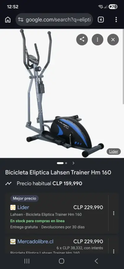 Bicicleta Elíptica Lahsen HM160 - miniatura 1