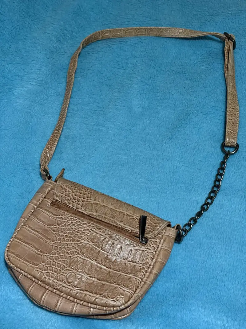 Cartera Sei palo de rosa con textura de cocodrilo - 2
