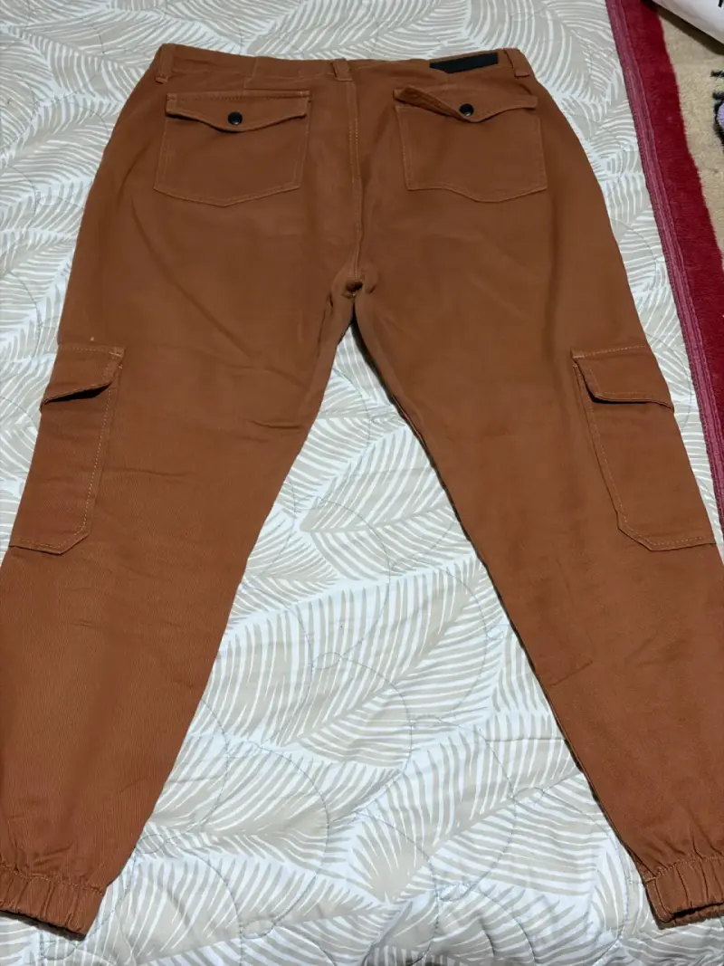 Pantalón americanino cargo marrón para mujer - 2