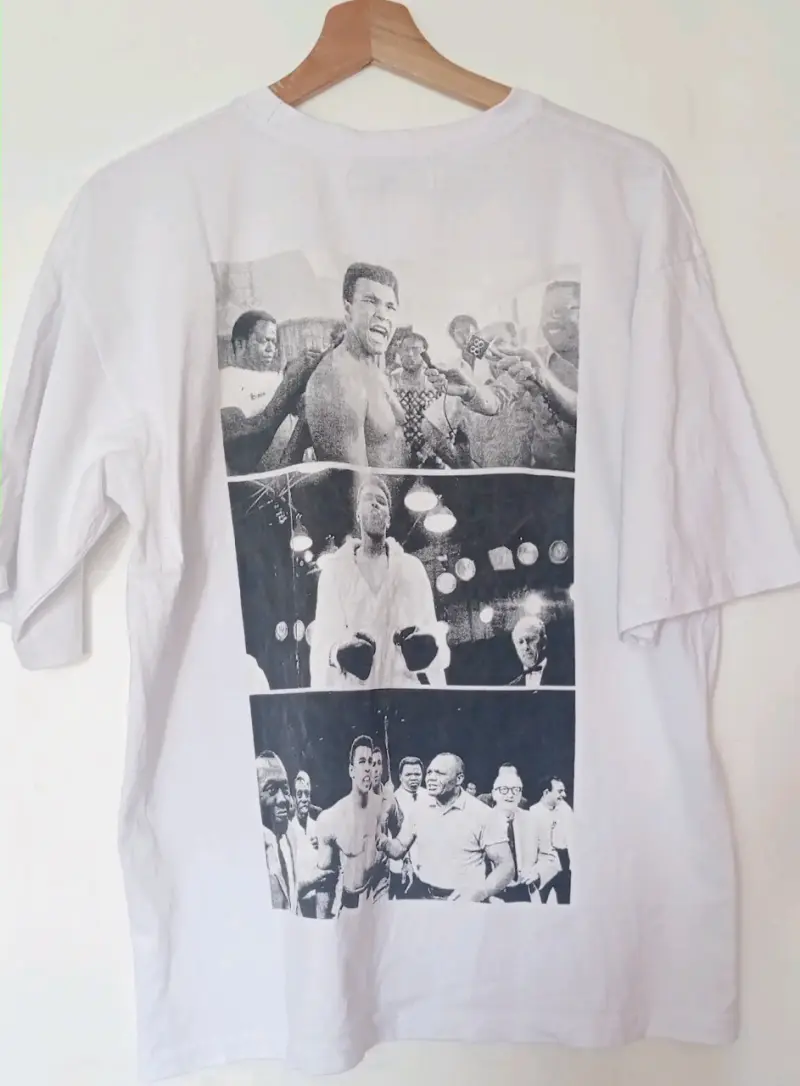 Polera blanca con texto talla M - 3