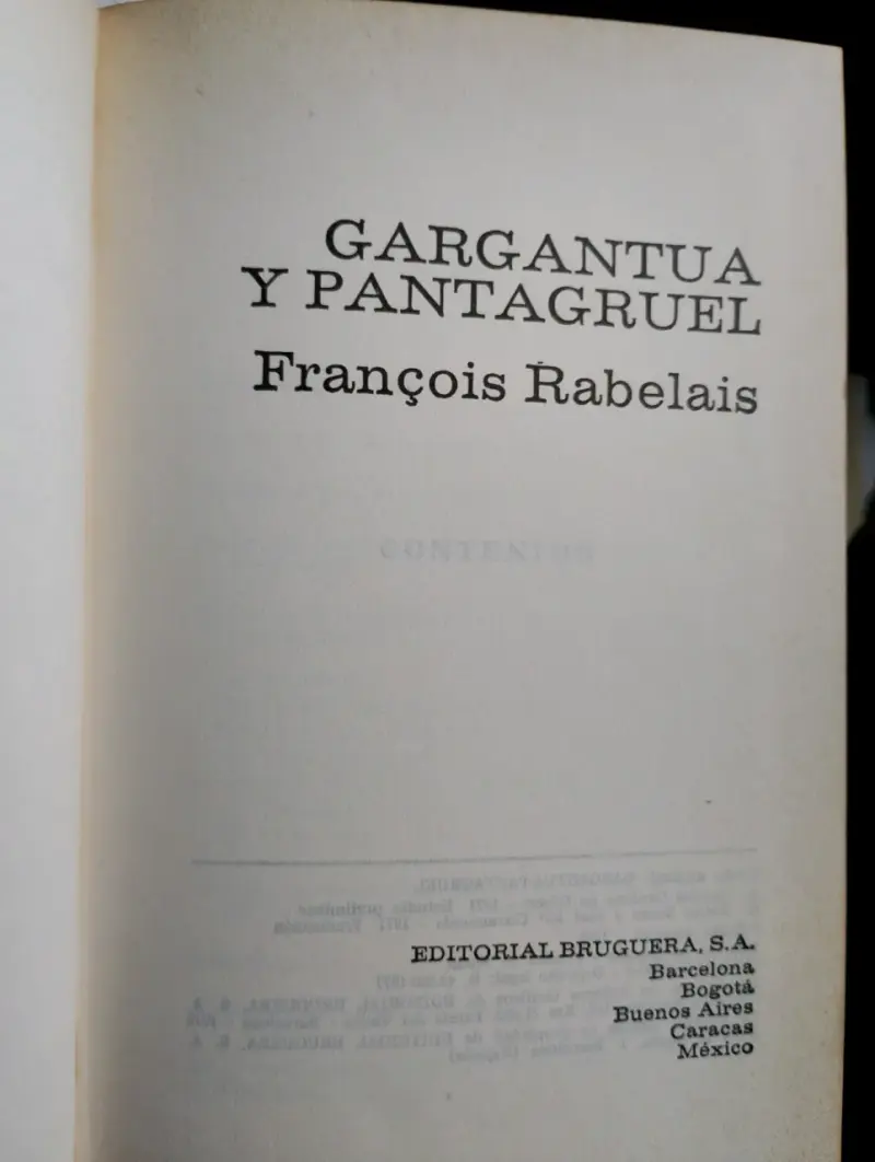 Libro Gargantúa y Pantagruel - 2