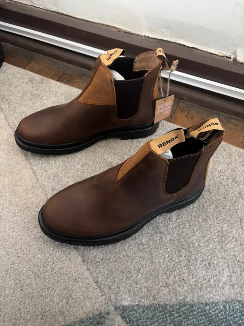 Botines de cuero marrón Renox - 1