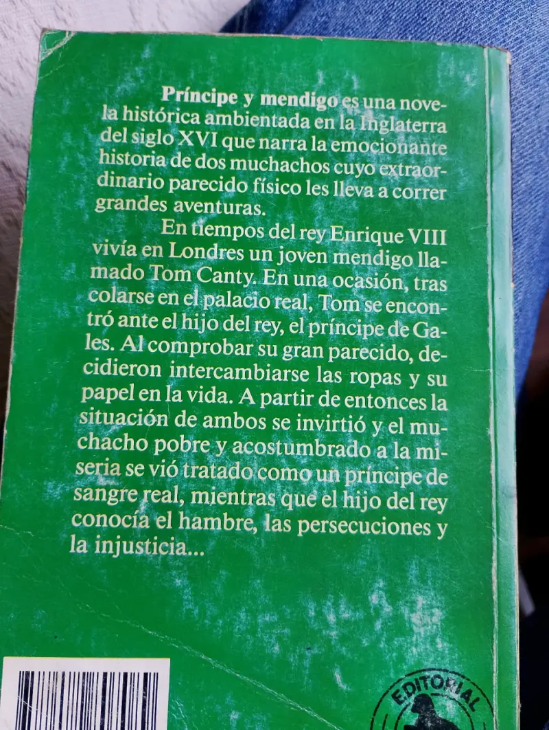 Libro Príncipe y Mendigo - 2