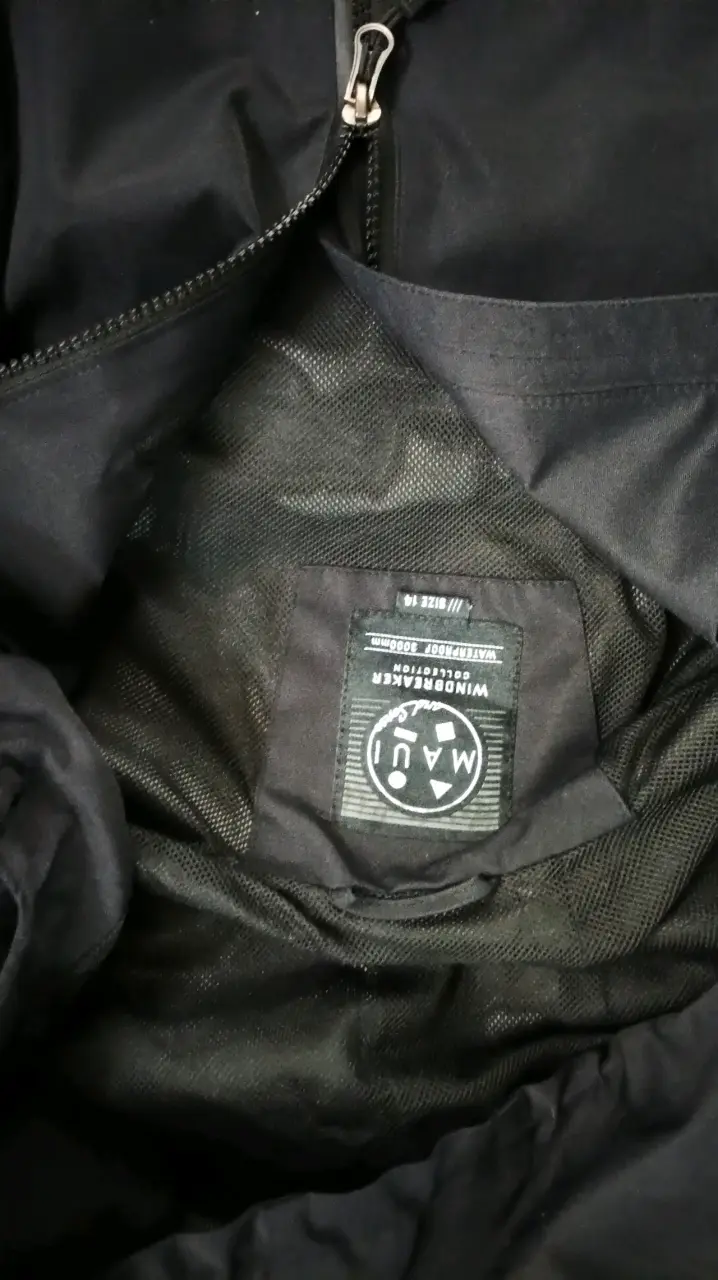 Chaqueta impermeable maui negra y azul - 2