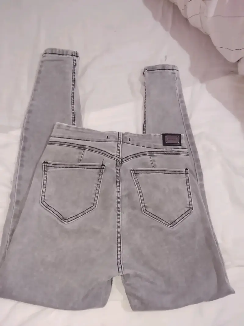 Jeans gris con botones stn talla 42 - 3