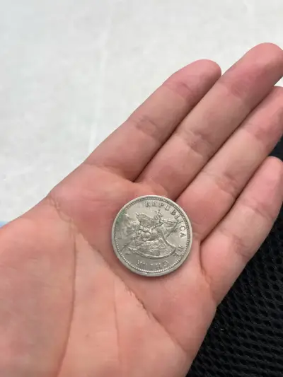 Moneda antigua chilena - miniatura 1