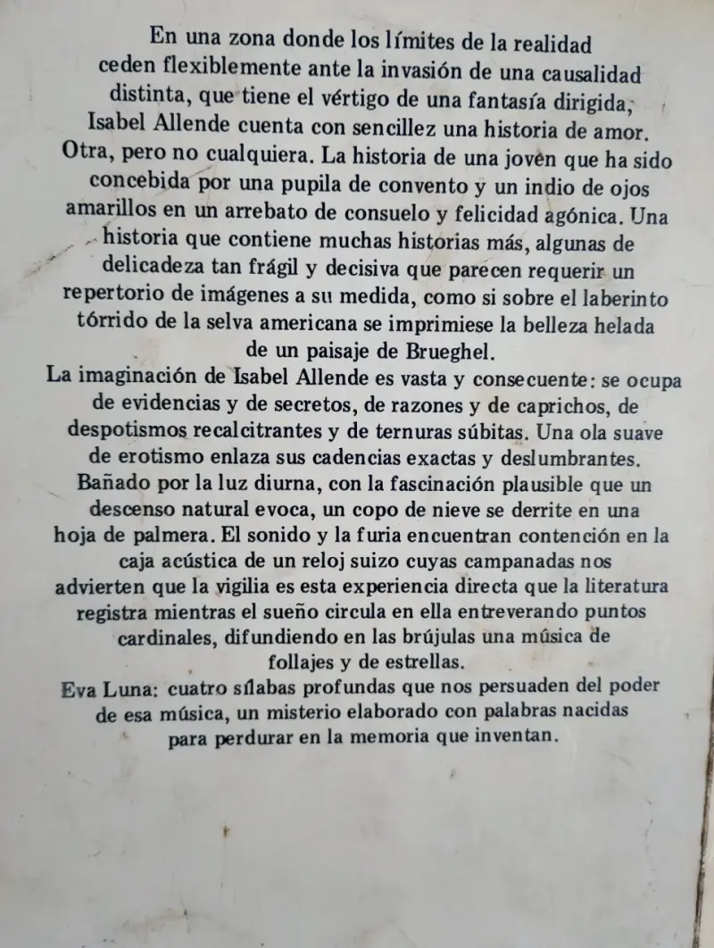 Libro Eva Luna de Isabel Allende - 2