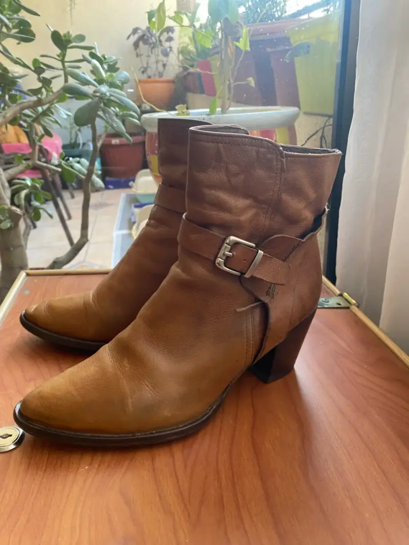 Botines de cuero marrón - 2