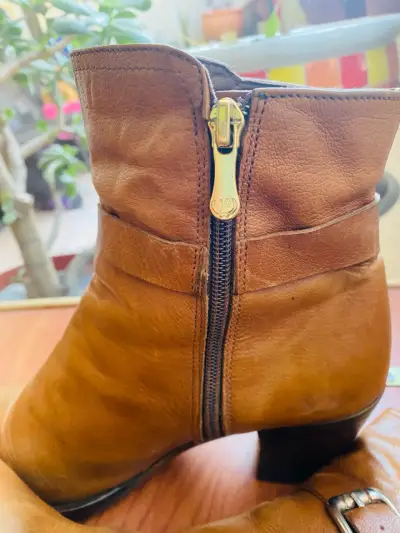 Botines de cuero marrón - miniatura 4