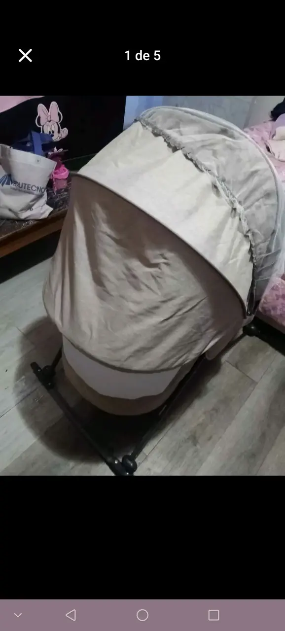 Cuna para bebé portátil beige - 4