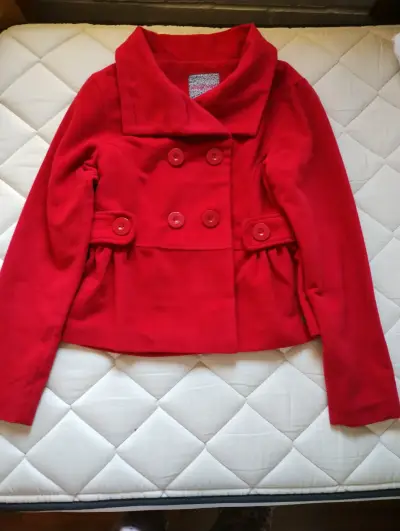 Chaqueta roja abotonada niña talla M - miniatura 1