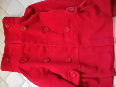 Chaqueta roja abotonada niña talla M - miniatura 3