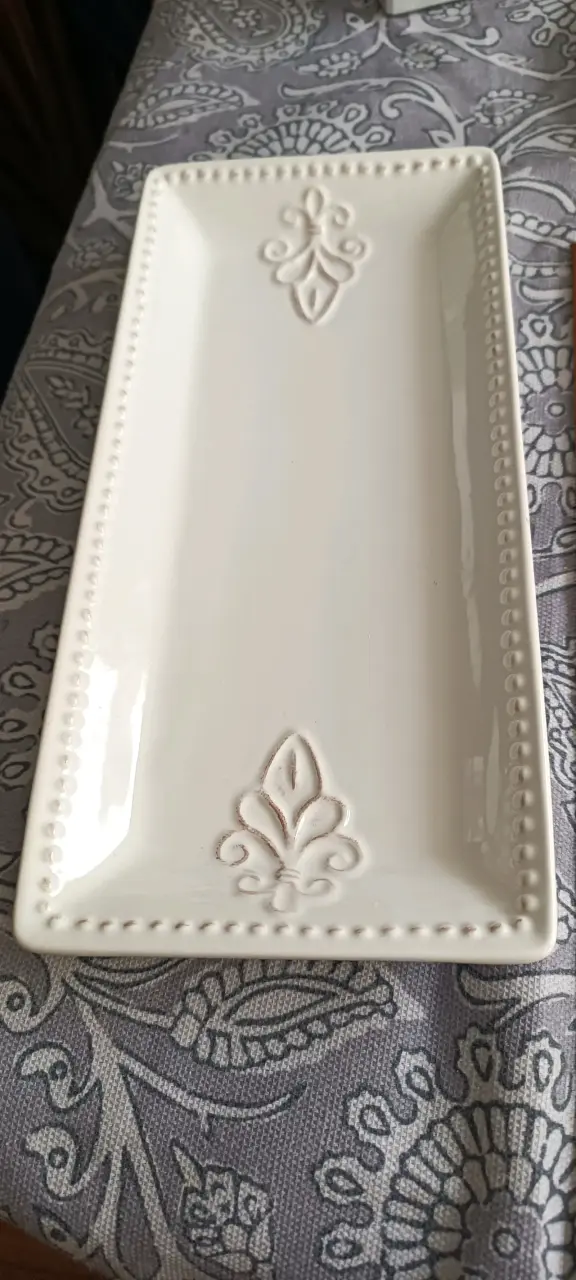 Bandeja rectangular de cerámica
