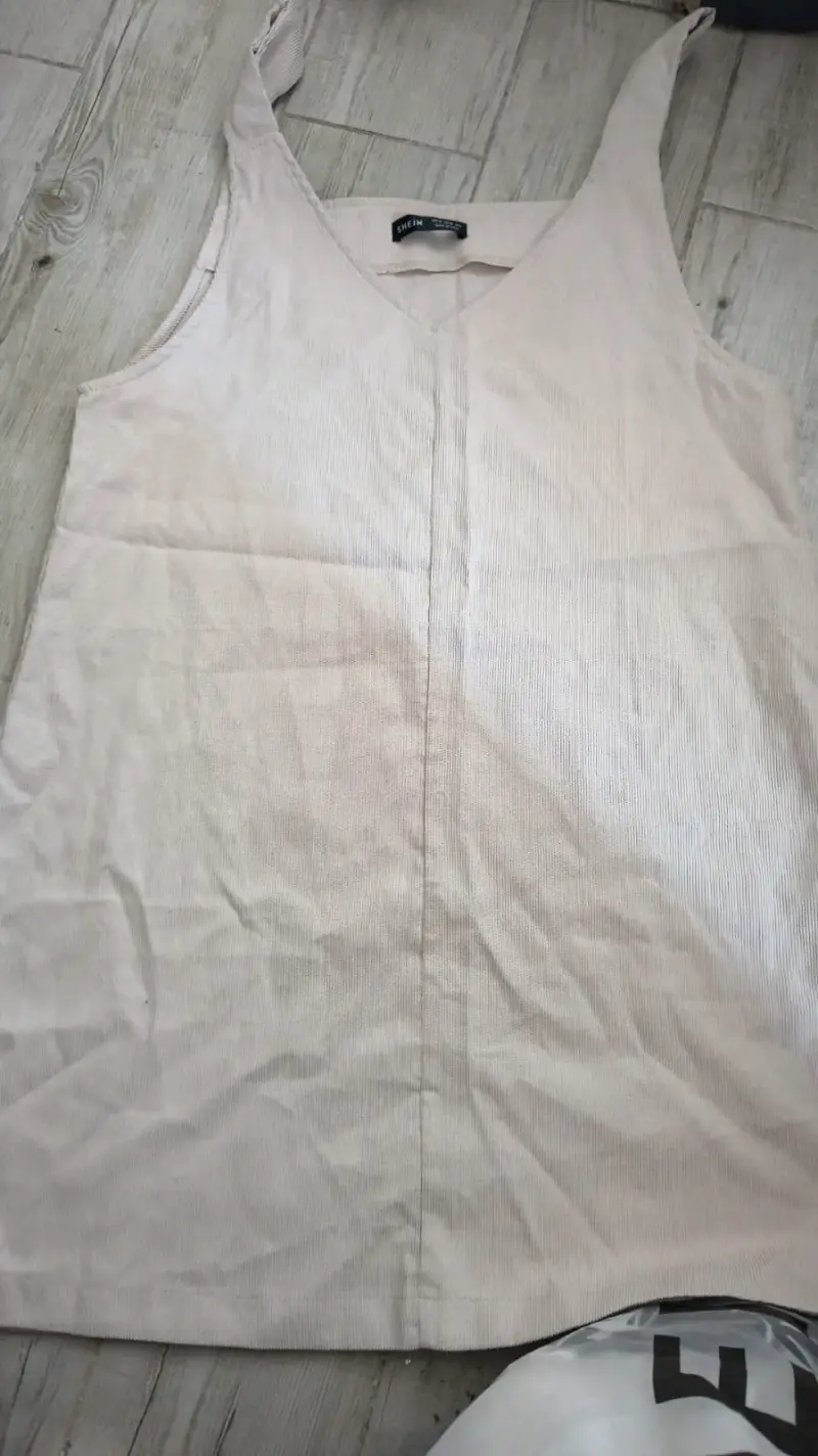 Vestido sin mangas beige claro - 1