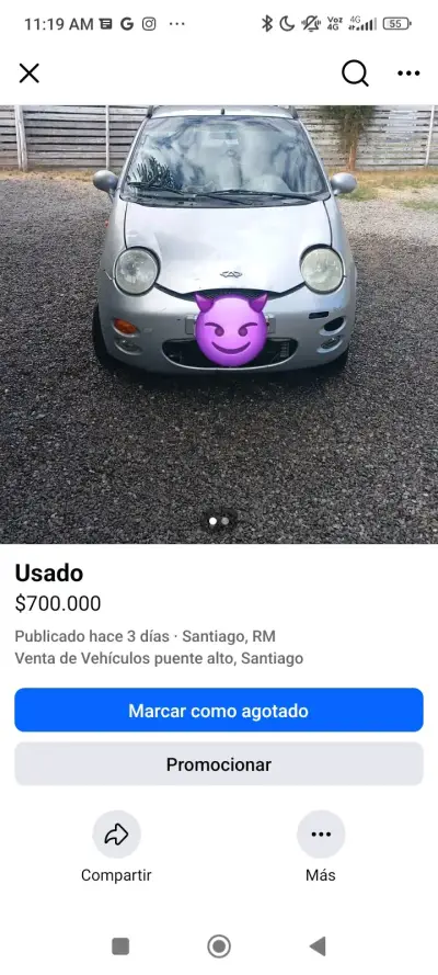 Auto Cherry IQ compacto color plata - miniatura 1