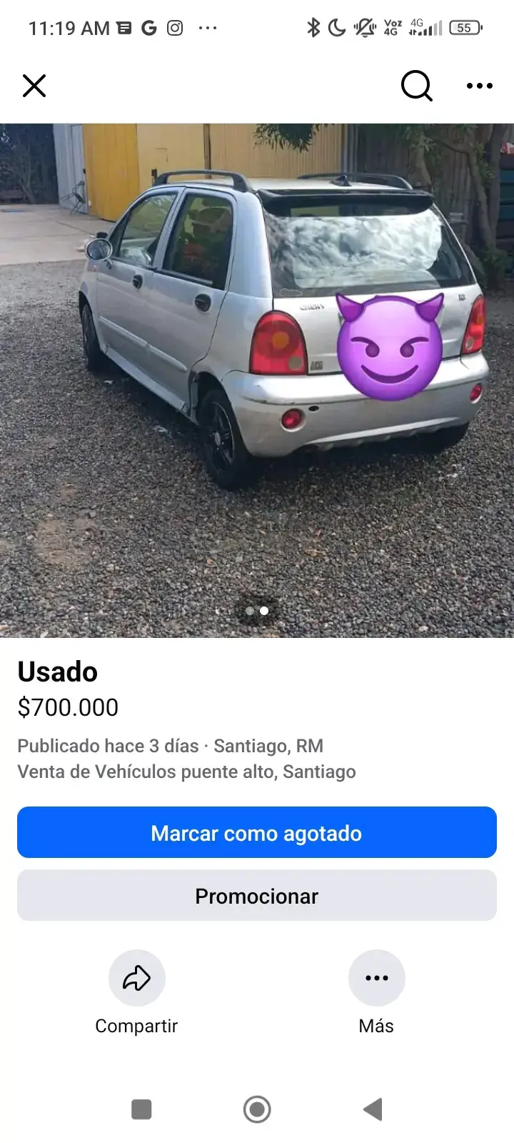 Auto Cherry IQ compacto color plata - 2