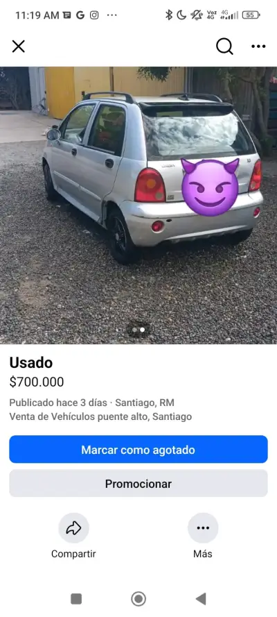 Auto Cherry IQ compacto color plata - miniatura 2