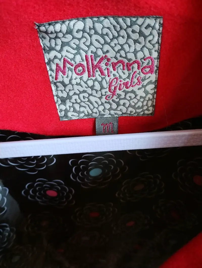 Chaqueta roja abotonada niña talla M - 5
