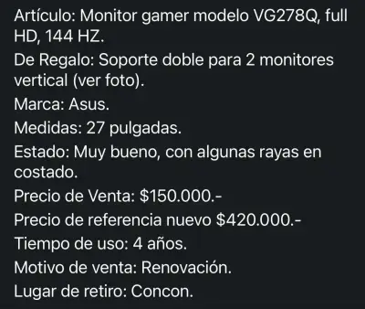 Monitor ASUS gaming 27 pulgadas - miniatura 6