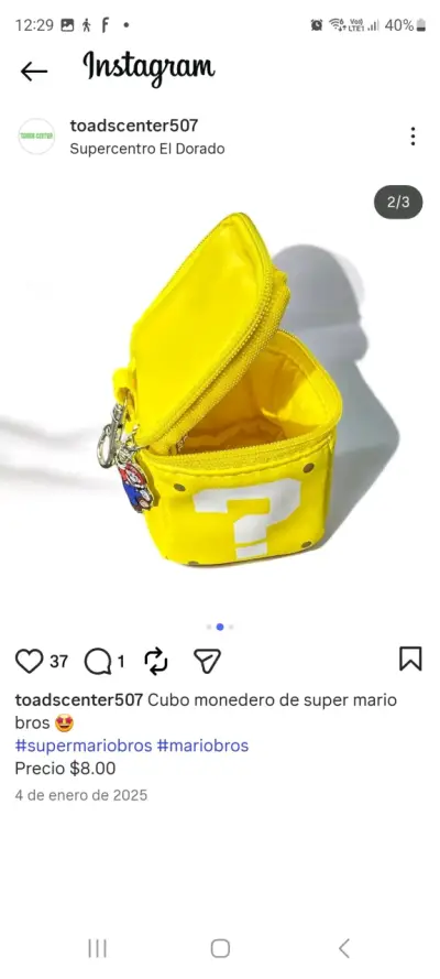 Monedero Cubo amarillo de Super Mario - miniatura 3