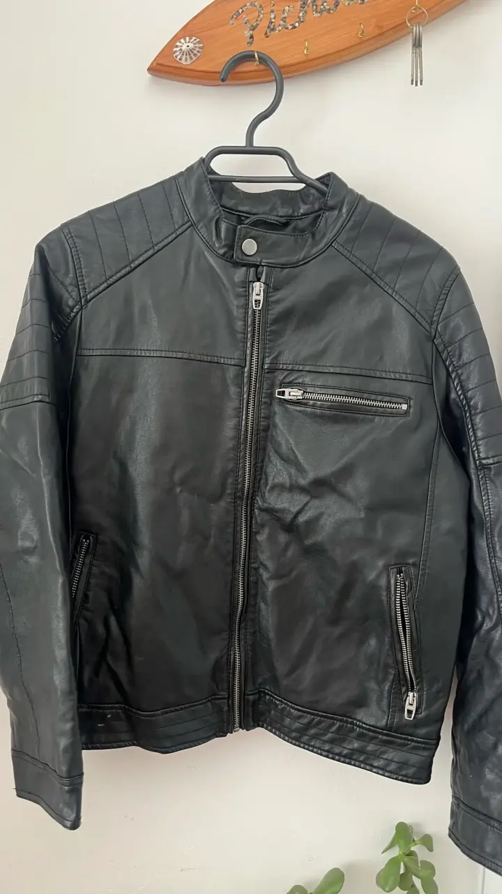 Chaqueta de cuero negra para niño - 2