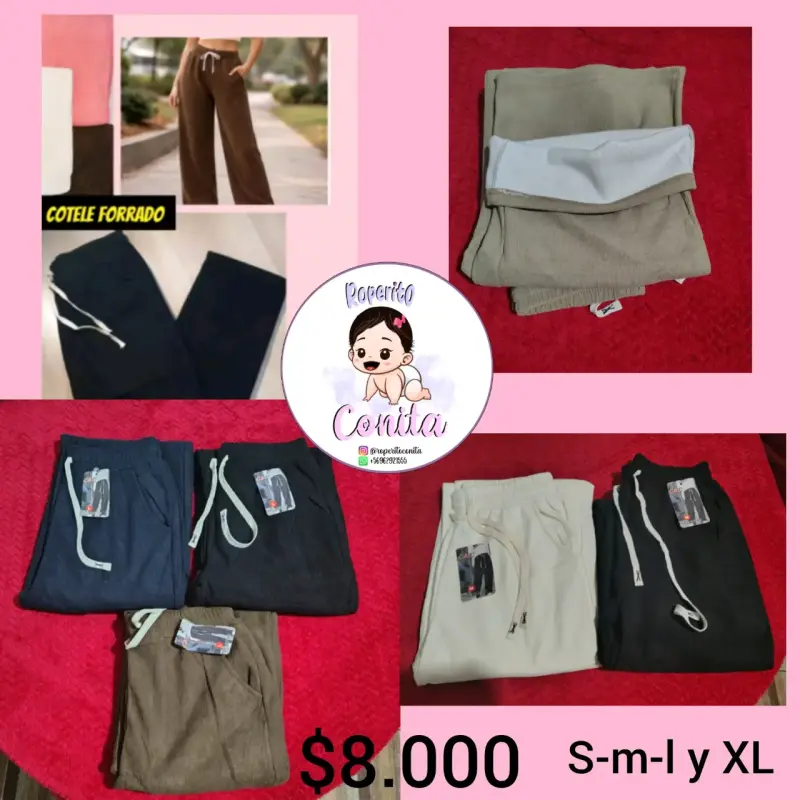 Pantalones cotele forrado