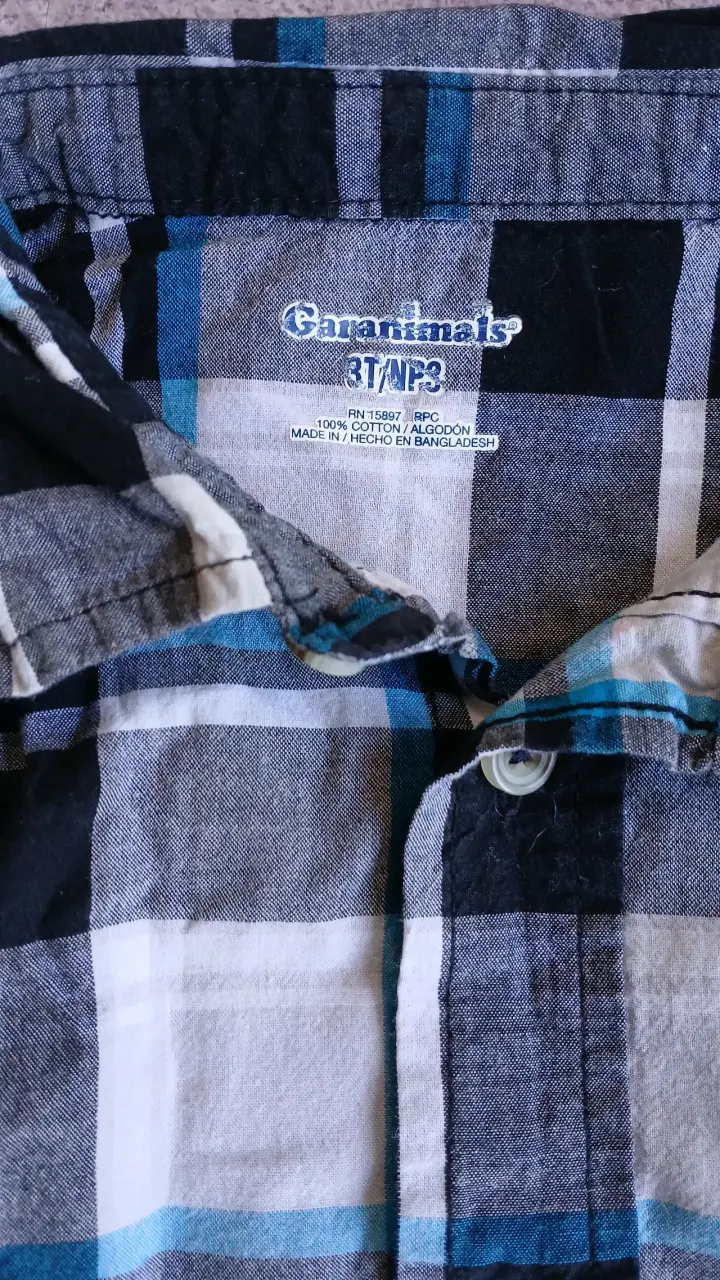 Camisa cuadrillé niño 3-4 años - 3