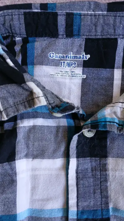 Camisa cuadrillé niño 3-4 años - miniatura 3