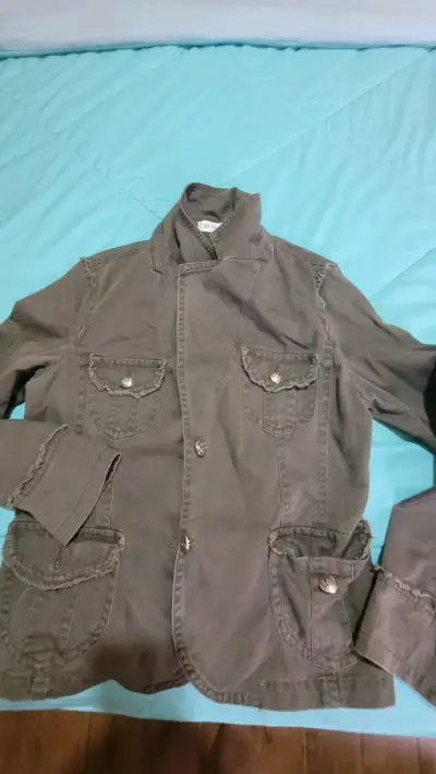 Chaqueta gris casual - miniatura 2