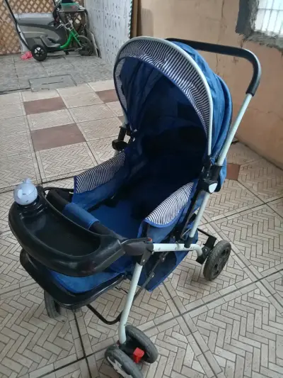 Coche de bebé azul - miniatura 5