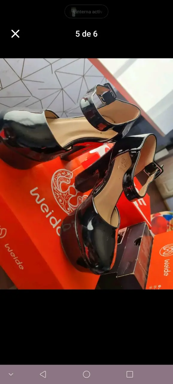 Zapatos de charol negro con plataforma - 2