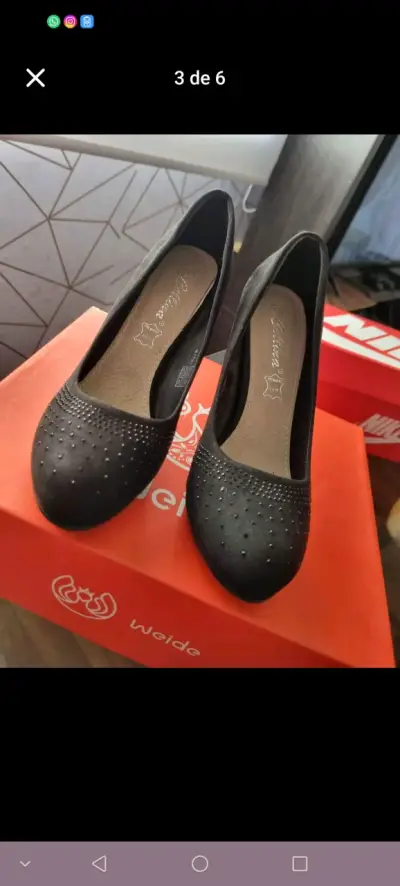 Zapatos negro con plataforma - miniatura 1