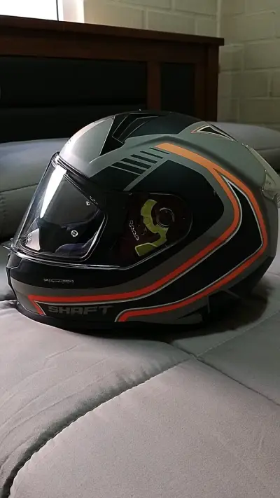 Casco motocicleta SHARP gris - miniatura 3