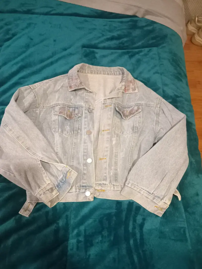 Chaqueta de mezclilla gris - 1