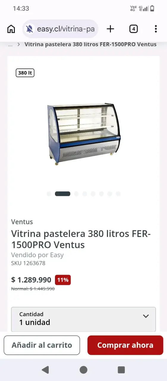 Vitrina refrigerada comercial - 4
