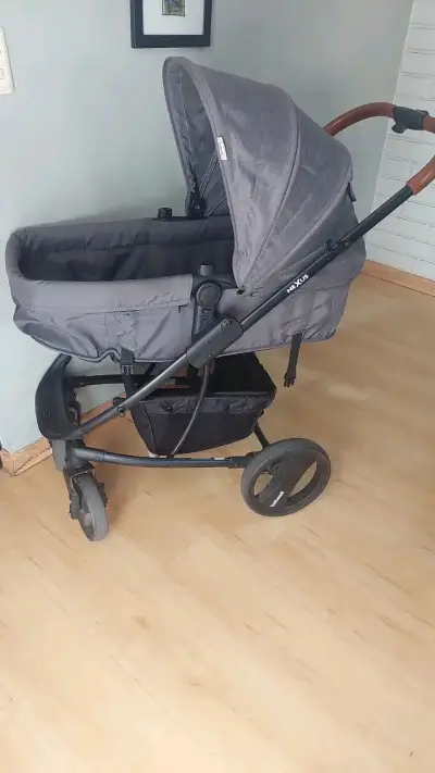 Coche de bebé 3 en 1 gris - miniatura 3